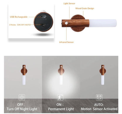 Luz LED Magnética con Sensor de Movimiento – Iluminación Inteligente para Cada Rincón