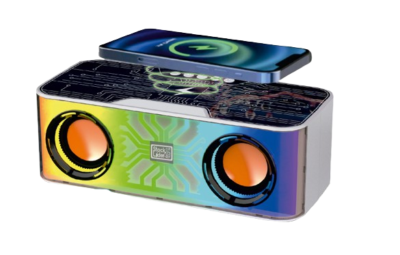 Altavoz RGB Bluetooth con Carga Inalámbrica | Sonido Premium