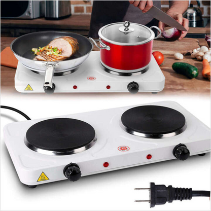 Cocina Eléctrica Portátil Doble – Practicidad y Potencia en Cualquier Espacio