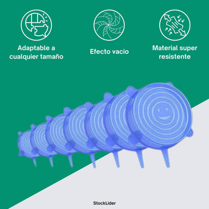 Tapa Silicona Multiusos | Conserva Alimentos Frescos SIN Plástico
