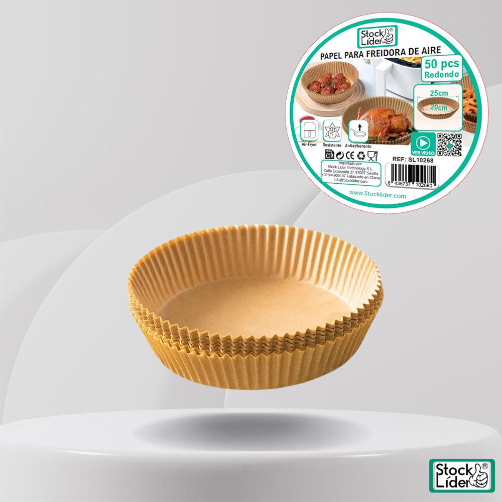 Papel Redondo para Freidora de Aire (50pcs) - Cocina Sin Grasa