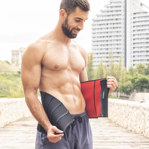 Faja negra deportiva con efecto sauna