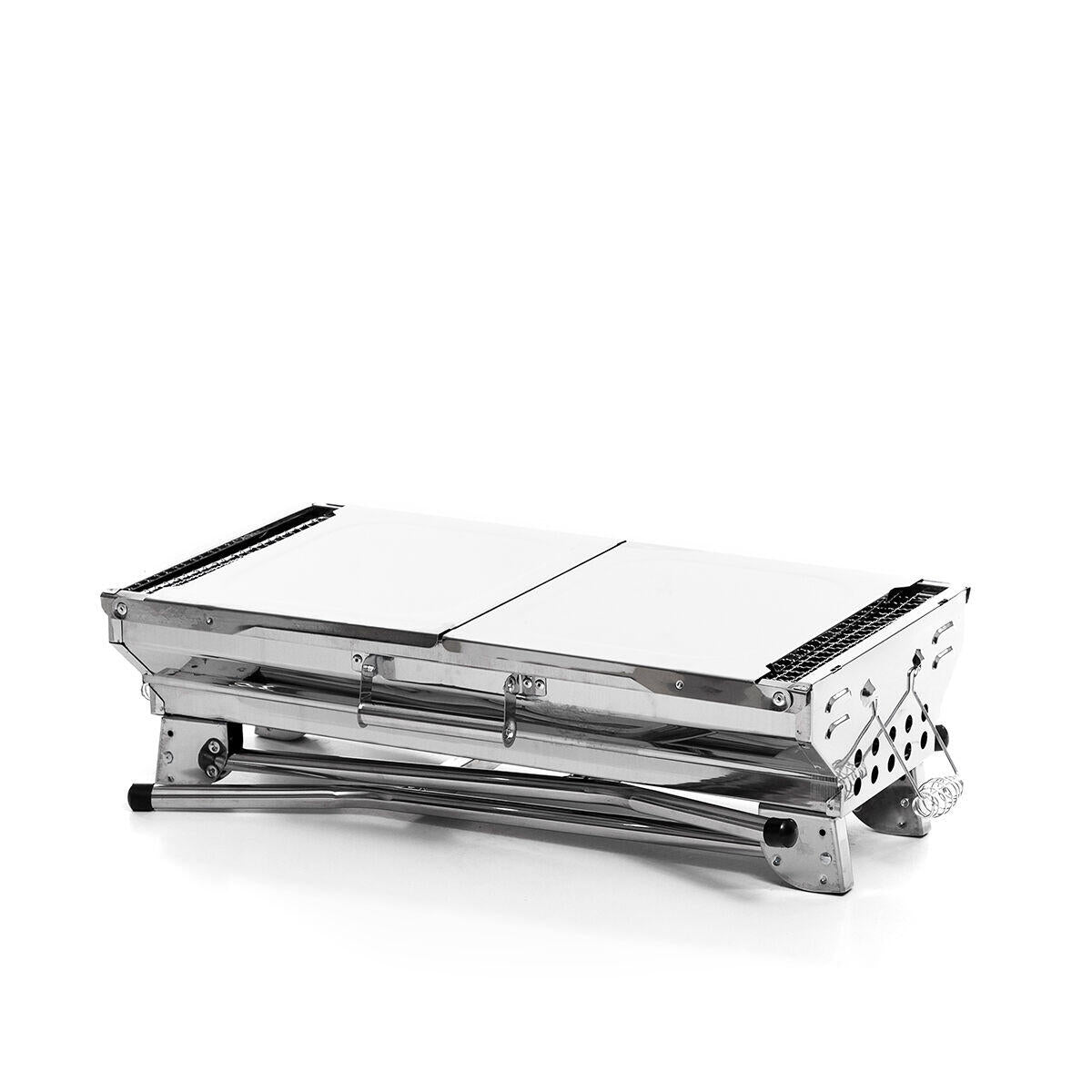 Barbacoa Plegable de Acero Inoxidable para Carbón ExelQ InnovaGoods