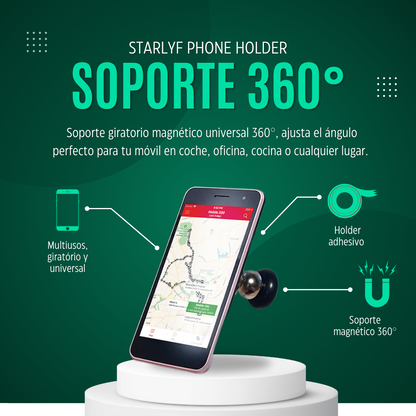 Soporte magnético universal para móvil con rotación 360°