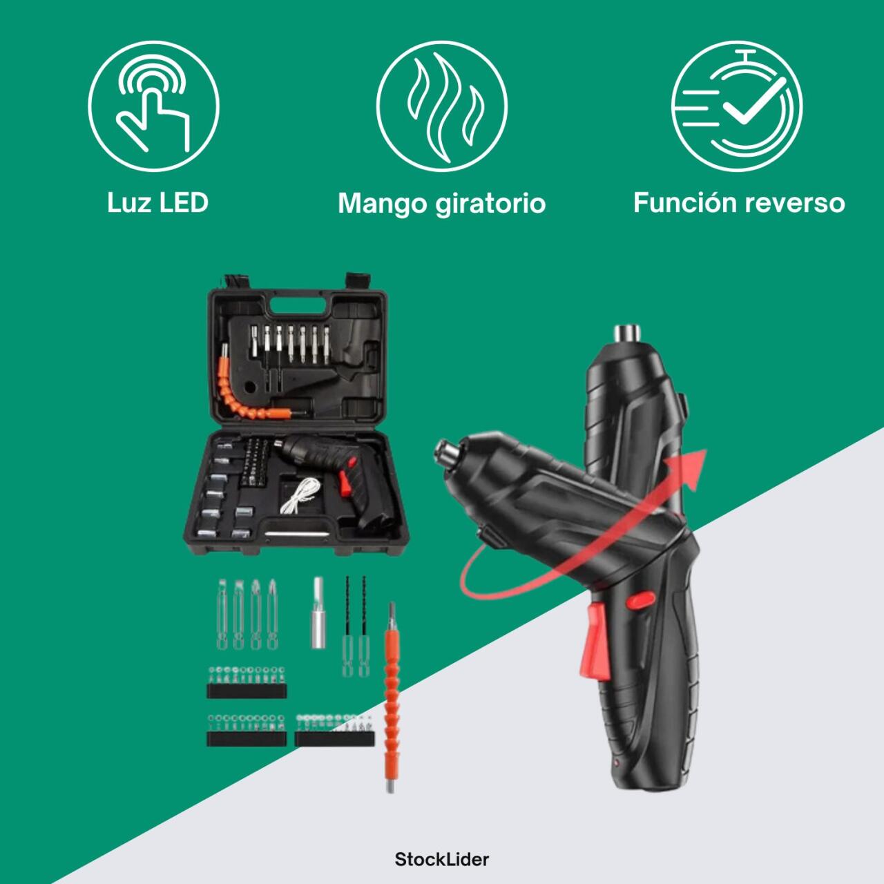 Destornillador Eléctrico 47PCS: Tu Kit Completo de Herramientas