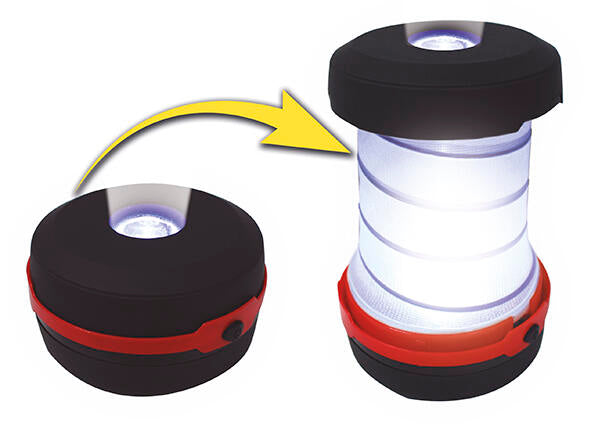 Linterna LED plegable con base magnética