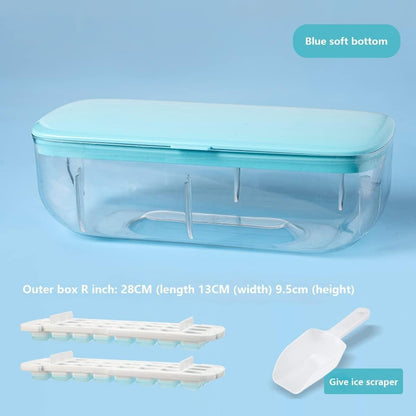 Máquina para hacer cubitos de hielo 2 en 1 con bandeja y tapa