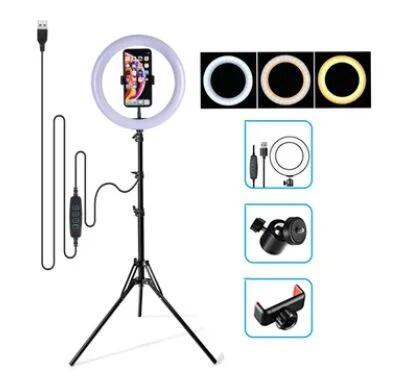 Aro de Luz Profesional 26cm + Trípode 2.10m - Iluminación Perfecta