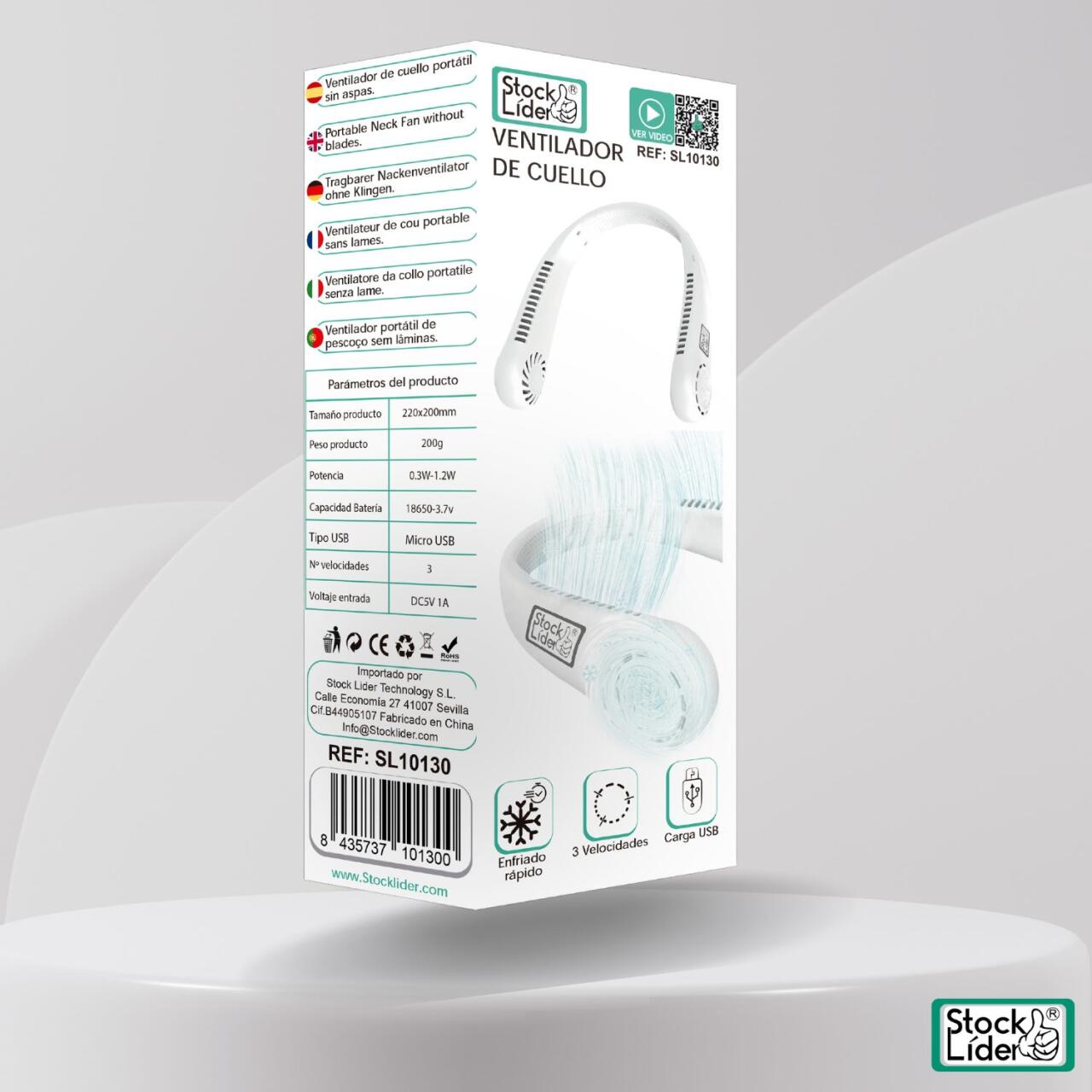 Ventilador de Cuello Pequeño | Frescura Móvil al Instante