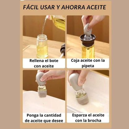 Bote de Aceite con Brocha | Cocina Fácil y Limpia - ¡Compra Ahora!