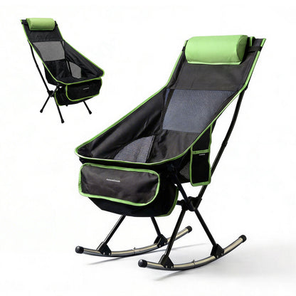 Silla Mecedora Plegable de Camping 2 en 1 con Bolsillo, Cojín y Bolsa de Transporte Trillow InnovaGoods