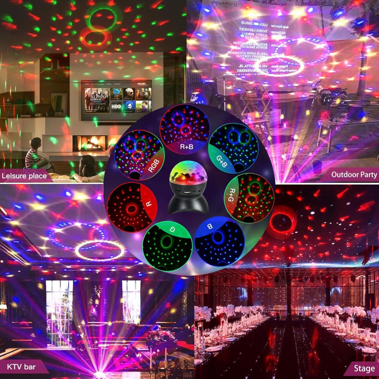 Bola de Luz RGB con Altavoz - ¡Fiestas y Ambiente en Uno!
