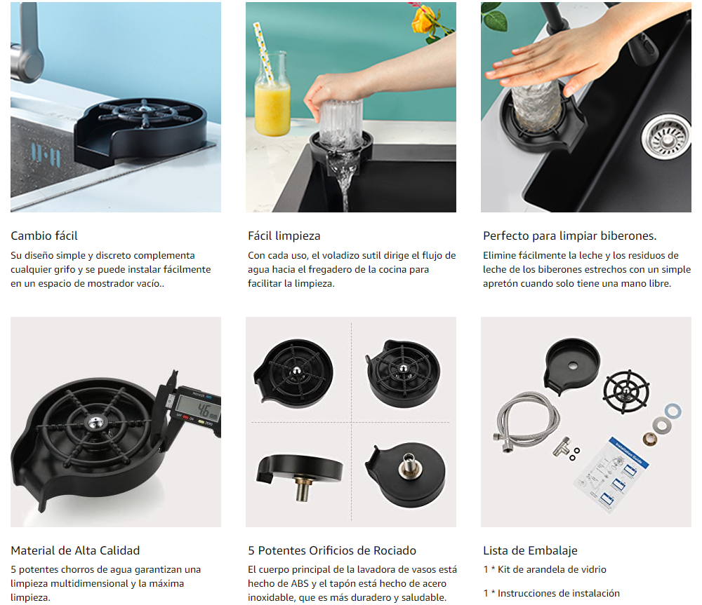 Limpiador Automático de Vasos - ¡Copas relucientes enseguida!