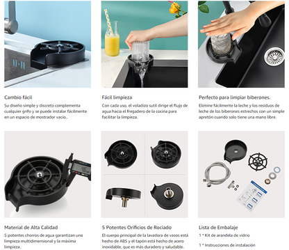 Limpiador Automático de Vasos - ¡Copas relucientes enseguida!