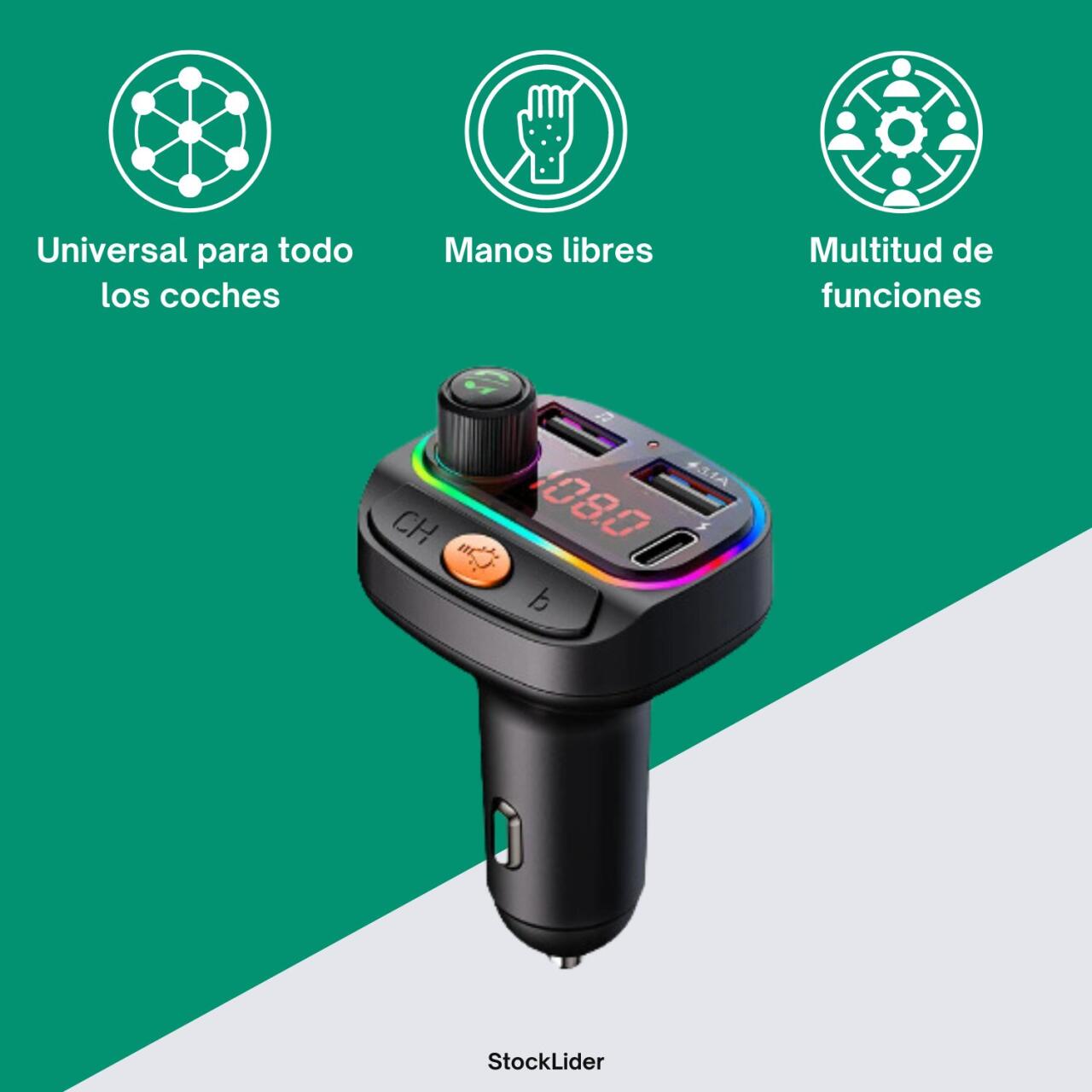 MP3 Coche C15 con Bluetooth - Sonido Premium y Manos Libres