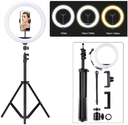 Aro de Luz Profesional 26cm + Trípode 2.10m - Iluminación Perfecta