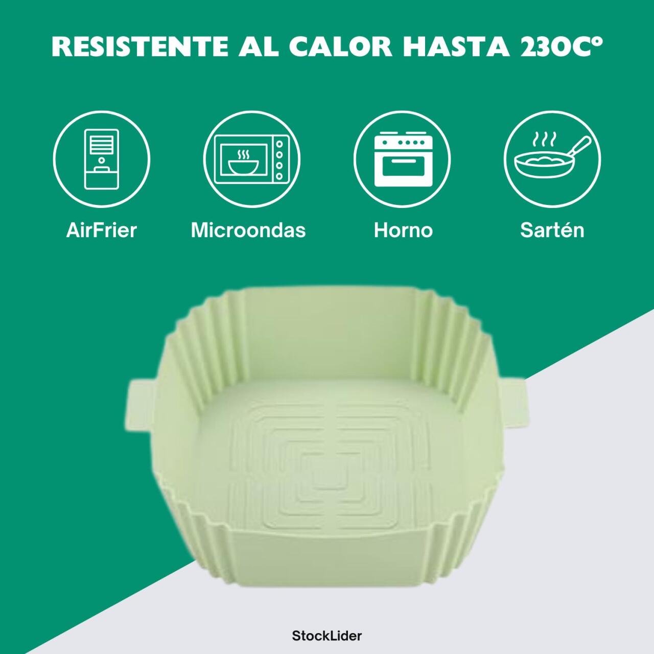 Bandeja Silicona para Freidora de Aire - Cocina Fácil y Sana