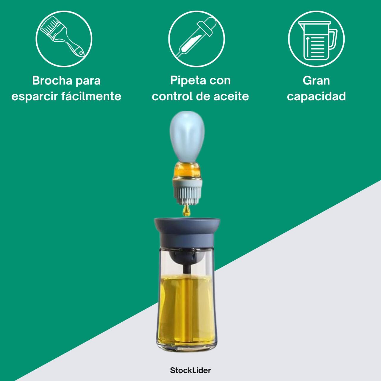 Bote de Aceite con Brocha | Cocina Fácil y Limpia - ¡Compra Ahora!