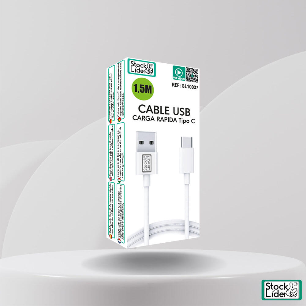 Cable Tipo C 1.5m: Carga Ultra Rápida y Durabilidad