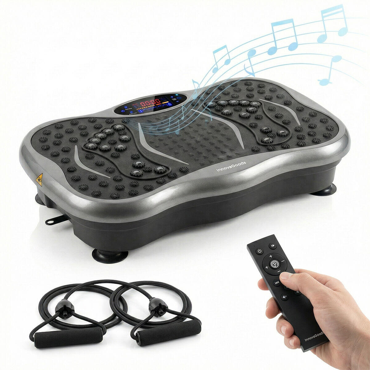 Plataforma Vibratoria con Altavoz, Bandas de Resistencia y Mando a Distancia Vivflow InnovaGoods
