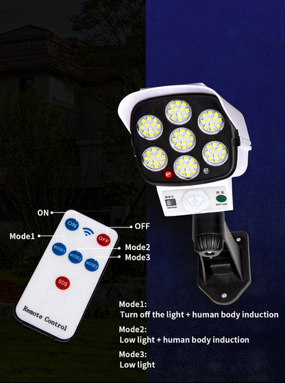 Foco LED Simulador de Cámara con Mando - Protección Inteligente