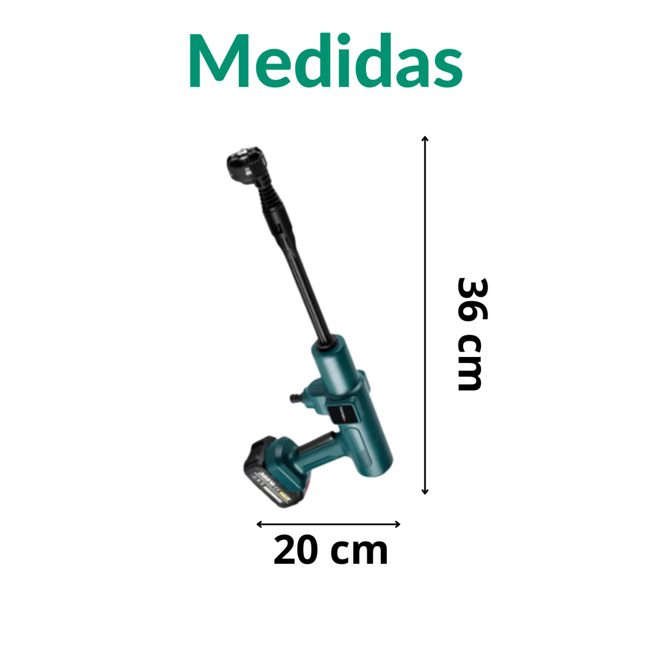 Pistola de Agua a Presión con 2 Baterías - ¡Limpieza Fácil!