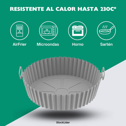 Bandeja de Silicona para Air Fryer - Cocina más Sano y Fácil