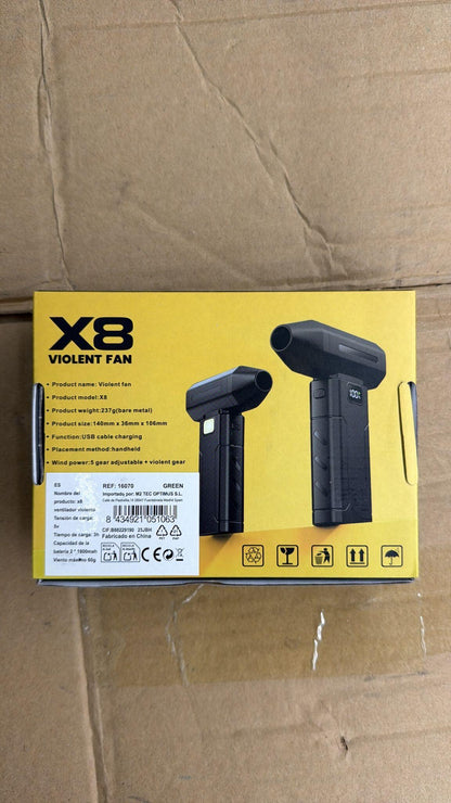 Violent Fan X8 – Ventilador de Mano Ultrapotente