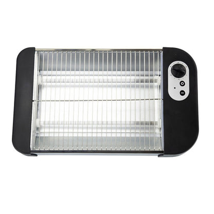Tostador Plano 600W Con Regulador Negro