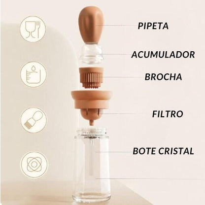 Bote de Aceite con Brocha | Cocina Fácil y Limpia - ¡Compra Ahora!