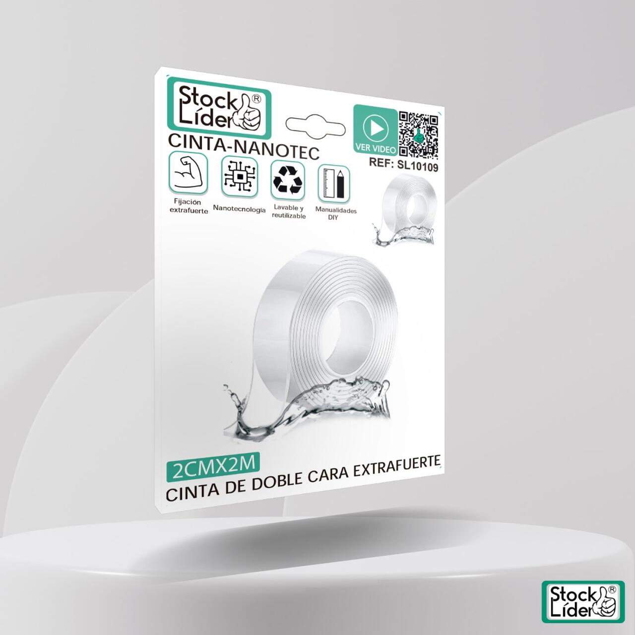 Cinta Nanotec Adhesiva Reutilizable - ¡Soluciones sin taladros!