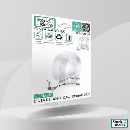 Cinta Nanotec Adhesiva Reutilizable - ¡Soluciones sin taladros!