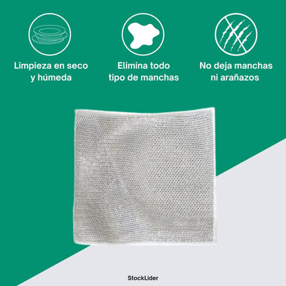 Paño de Alambre X3 uds: Limpieza Brillante sin Esfuerzo