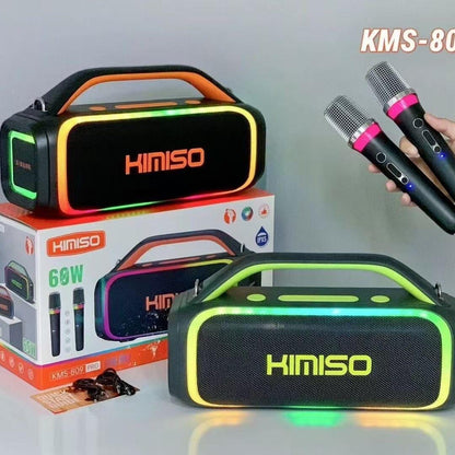 Altavoz Bluetooth 60W con 2 Micrófonos Integrados – Potencia y Diversión en Cada Fiesta