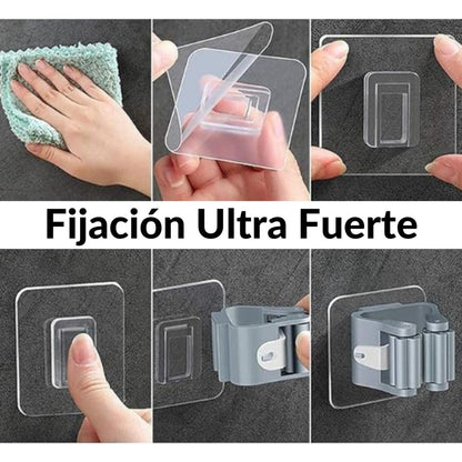 Porta Escobas de Pared - Organiza tu Hogar y Cocina