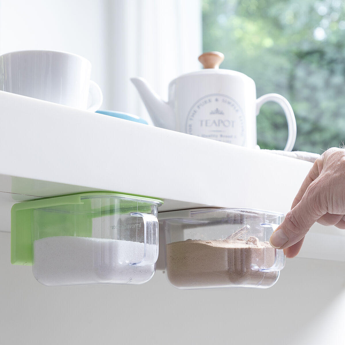 Recipientes de Cocina Adhesivos Extraíbles Handstore InnovaGoods 2 Unidades