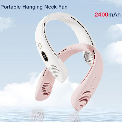 Ventilador de Cuello Portátil con Pantalla Digital